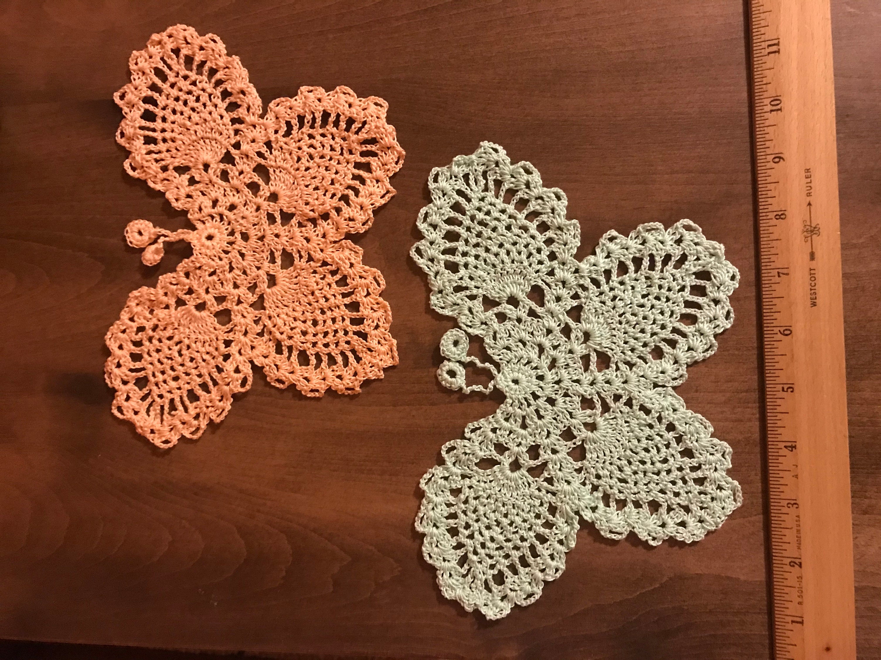 Butterfly doily 8.5x5 Etsy