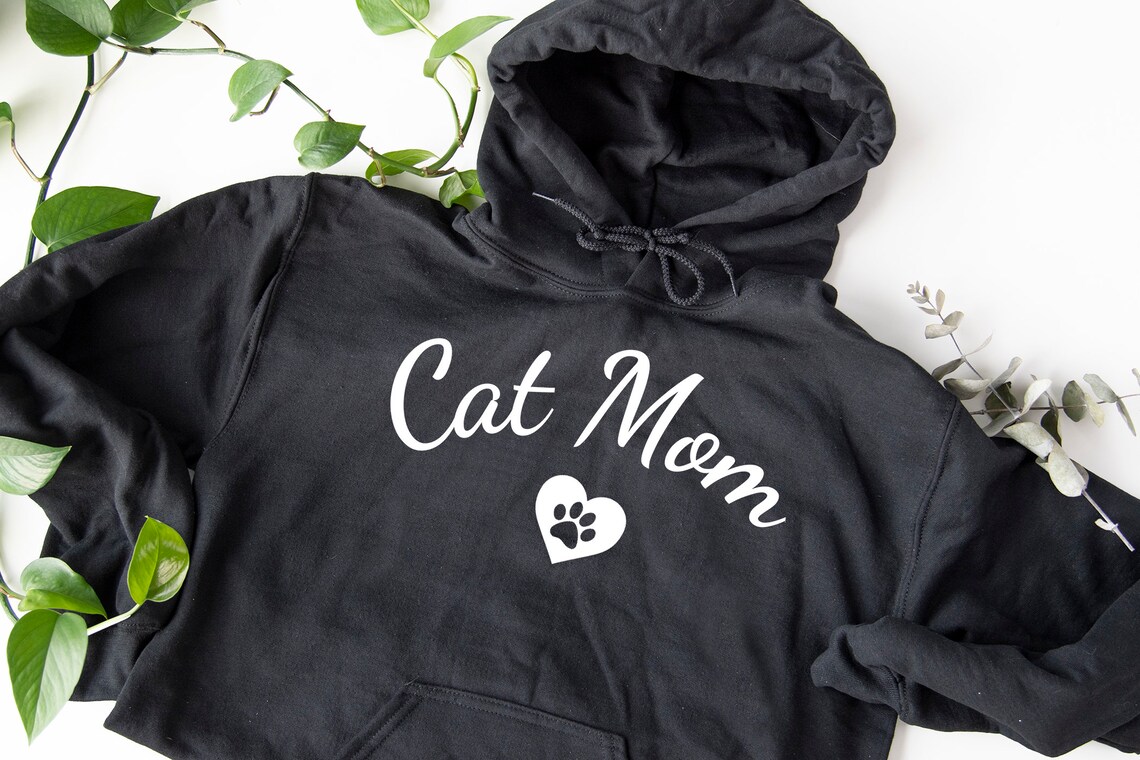 Cat Mom Hoodie Love Cats Gift For Cat Mom Pet Parent Etsy