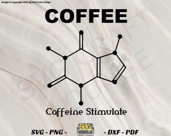 Caffeine Molecule Svg File - Etsy
