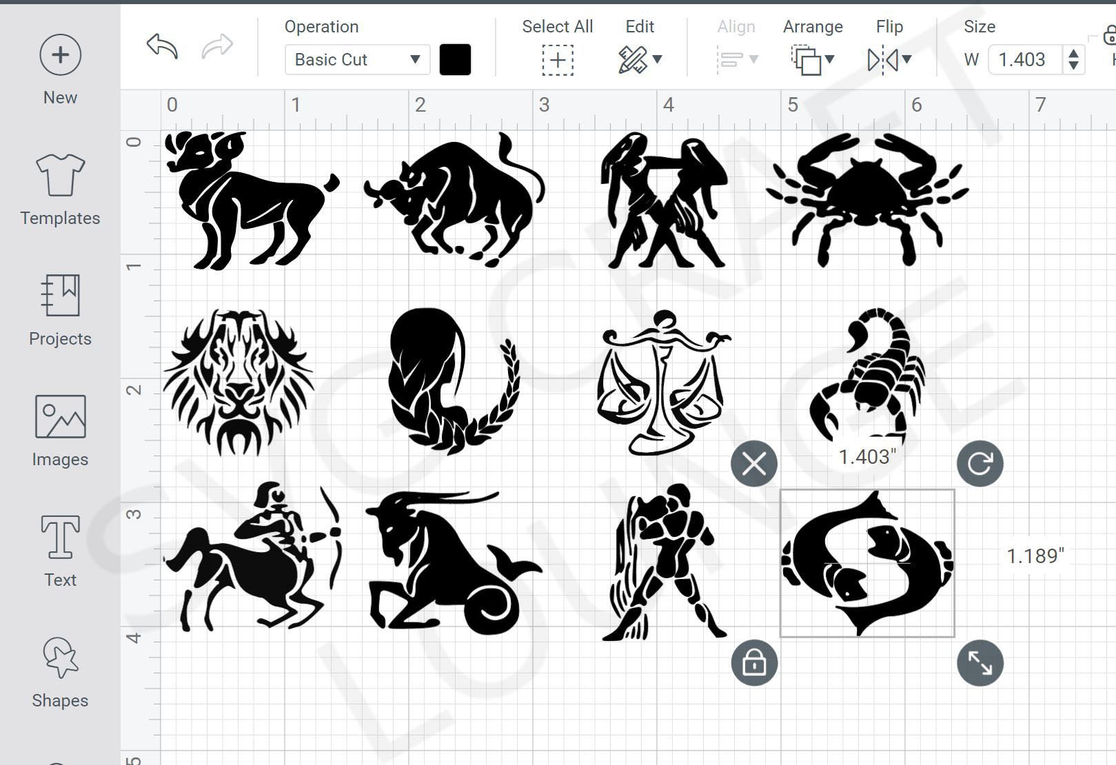 Zodiac Signs Digital Download Template Svg Dxf Png Pdf | Etsy