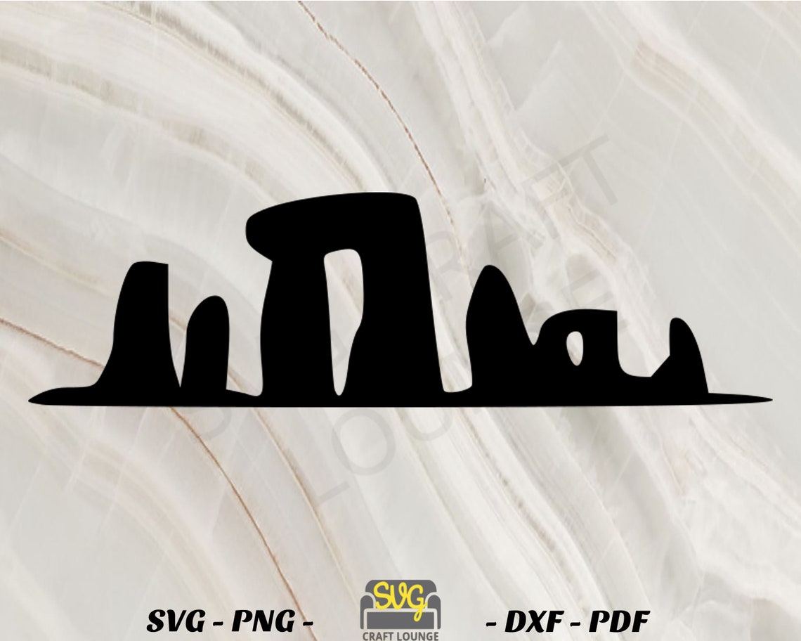 Stonehenge Silhouette Template and Cut File Wall Decor SVG - Etsy