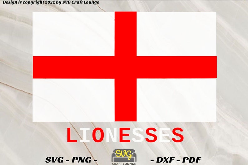 Lionesses England Flag SVG Cutting File Digital Download Etsy España