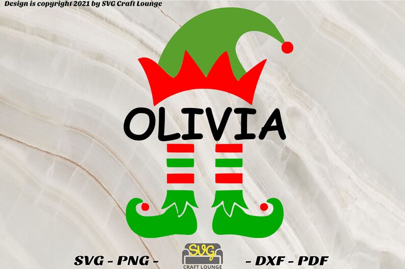 Christmas Elf Name Tag Svg printable and Cut File Digital Etsy