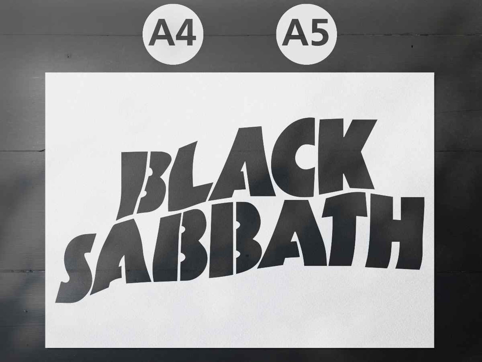 Band Logo Stencils A5 Reusable 190 Micron Mylar Etsy