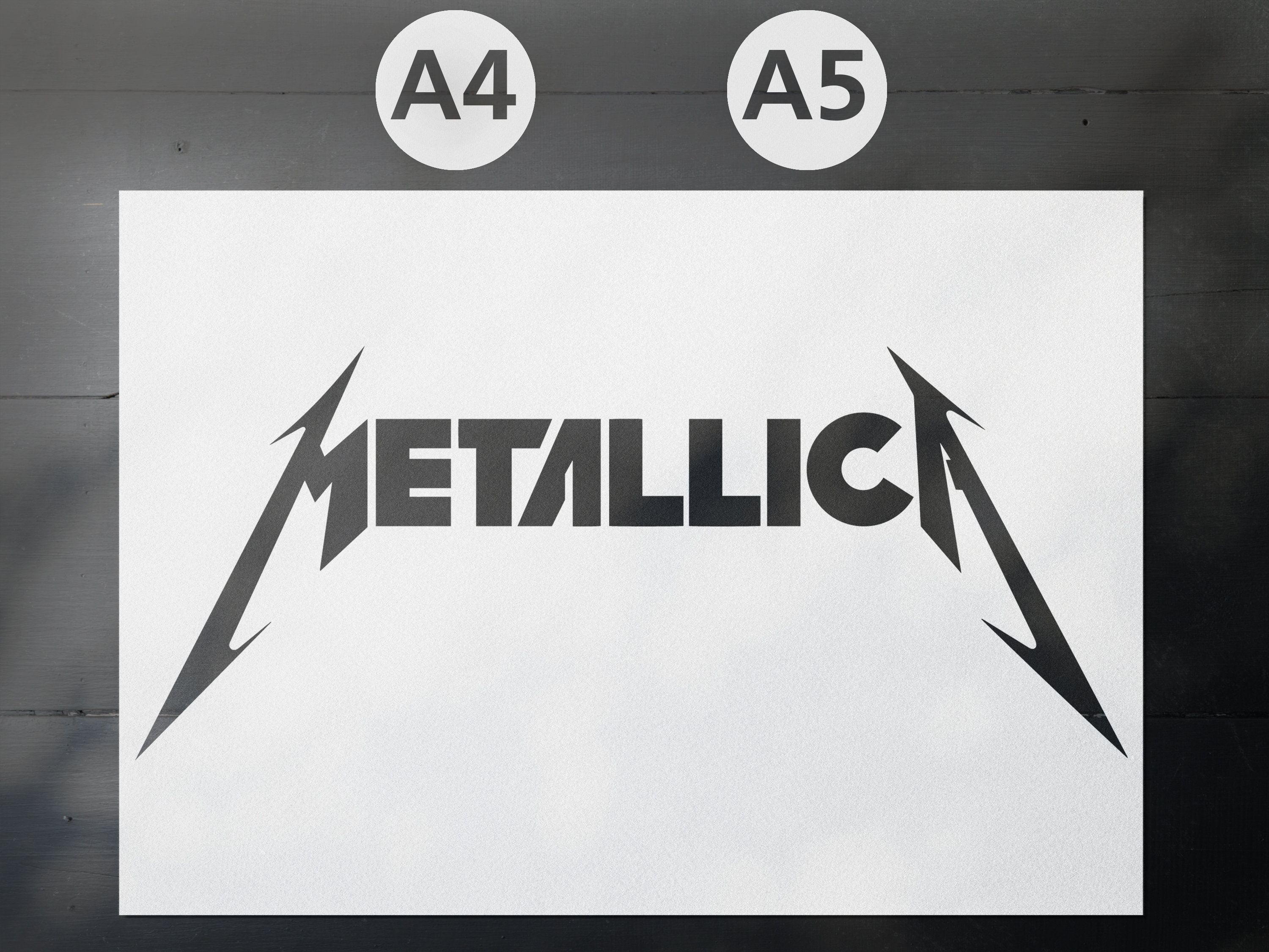 Band Logo Stencils A5 Reusable 190 Micron Mylar Etsy