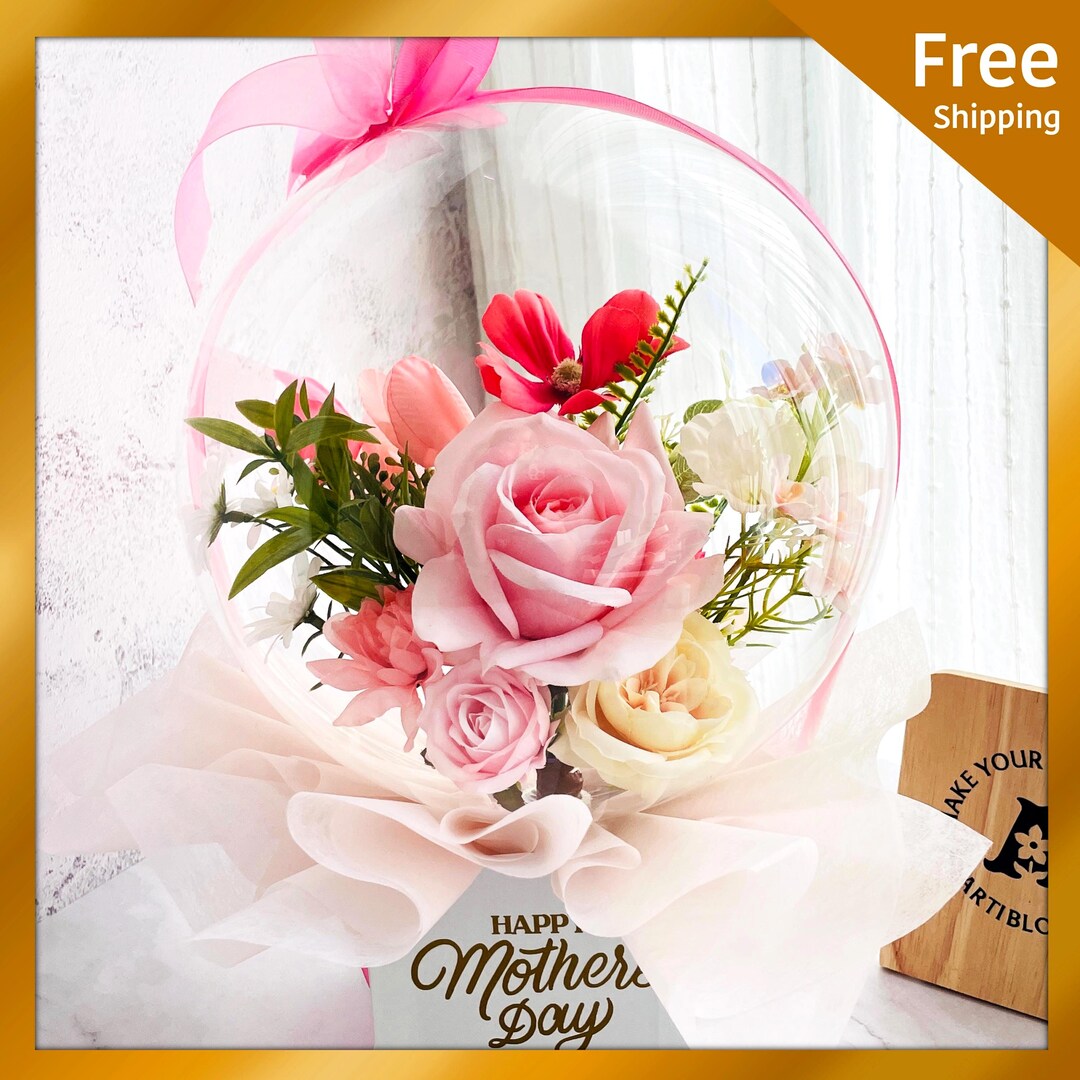 Custom Mother's Day Flower Balloon Bouquet: Personalized Floral Gift - Etsy