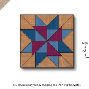 Arte de pared de madera para Glowforge - decoración geométrica de la pared - decoración de mosaico diy imprimible