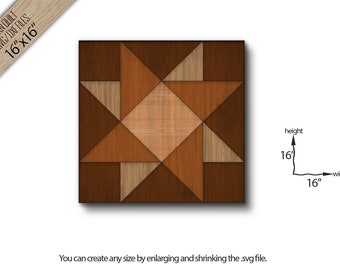 Barn Quilt Block SVG: Laser Cut Files for Glowforge (Digital Download)