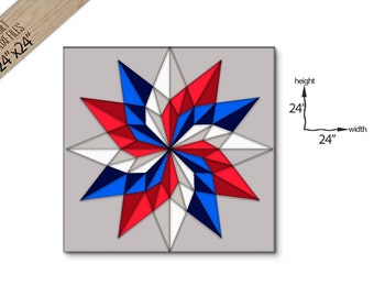 Barn Quilt SVG: Laser Cut Files, DIY Wall Art (16x16 inch)