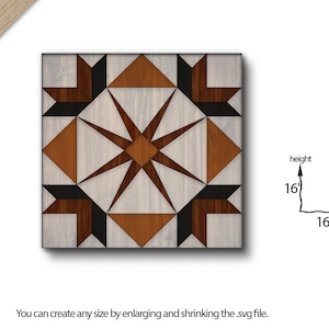 Barn Quilt SVG Cut file for Silhouette and Cricut type cutting machines