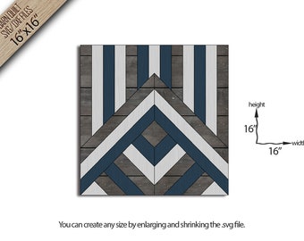 Barn Quilt Laser Cut File: 16x16 Wood Quilt SVG (Digital Download)