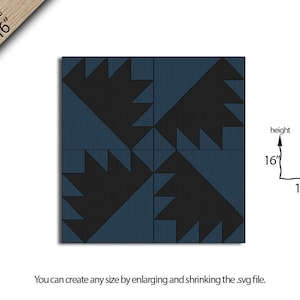 Glowforge cut files, Laser cutting files, Glowforge projects, Barn Quilt Laser cut file, Laser svg file, Wood quilt svg, Laser cut quilt, 45