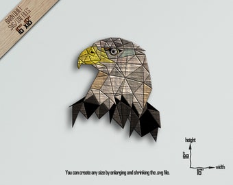 Eagle Barn Quilt SVG: Laser Cut Pattern, CNC Cutting Files