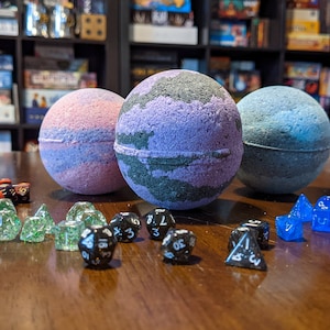 Single Spell Bath Bomb D&D inspired spells with choice of dice // Full mini set / Full regular set // DnD, Dungeons and Dragons