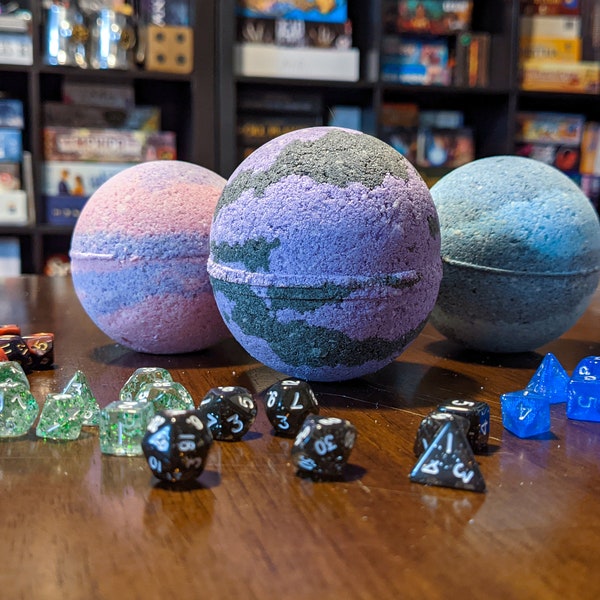 Single Spell Bath Bomb D&D inspired spells with choice of dice // Full mini set / Full regular set // DnD, Dungeons and Dragons