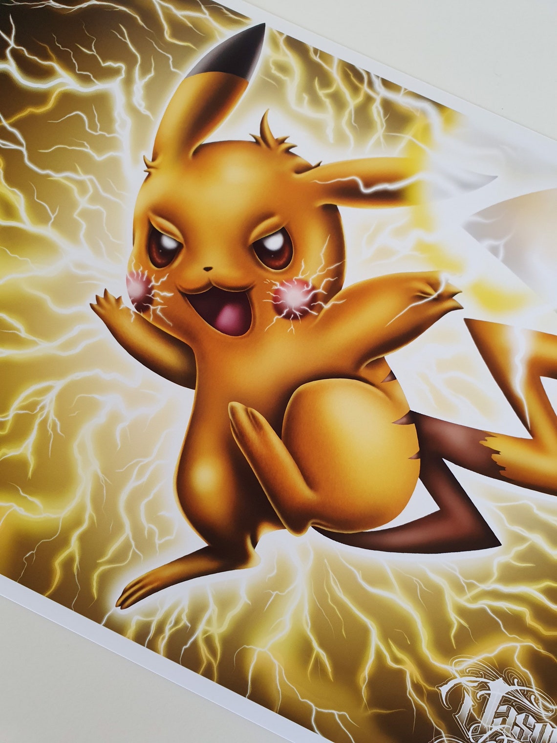 Pikachu A4 Digital Art Print Pokemon Wall Decor Etsy
