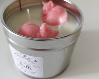Cat Soy Wax Tin Candle, Perfect Gift for Friends, Birthday gift, Perfect for Cat Lovers, Cat Mad gift, Quick Dispatch, Soy Wax Candle