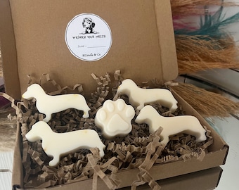 Sausage Dog Wax Melts Gift Set | Luxury Fragrance Wax Melts | Sausage Dog Gift | Highly Scented Wax Melt | Dachshund Gift | Weiner Wax Melts