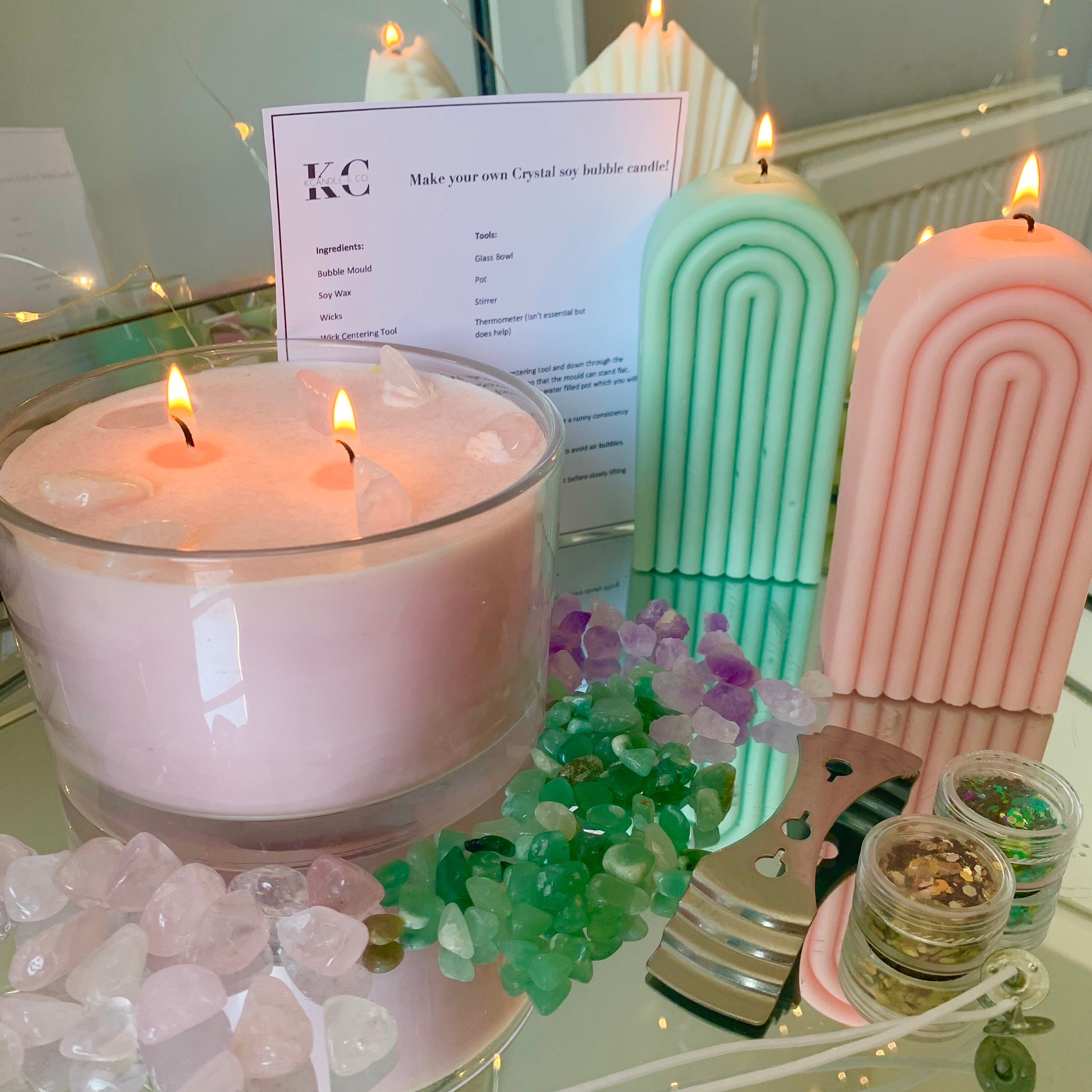 Make Your Own Crystal Jar Soy Candle Making Kit Vegan Etsy