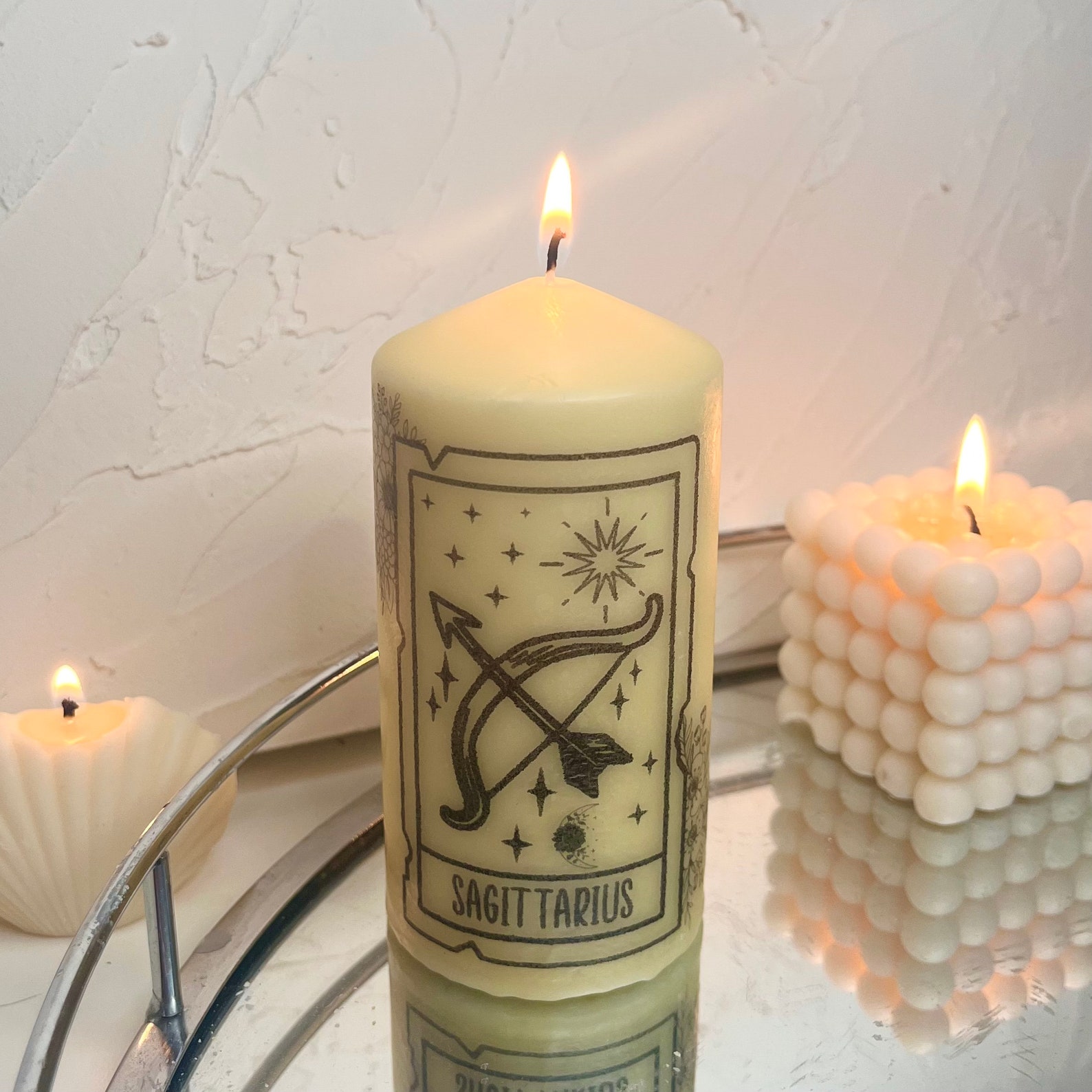 Zodiac Star Sign Pillar Candle Astrology Candle Etsy UK