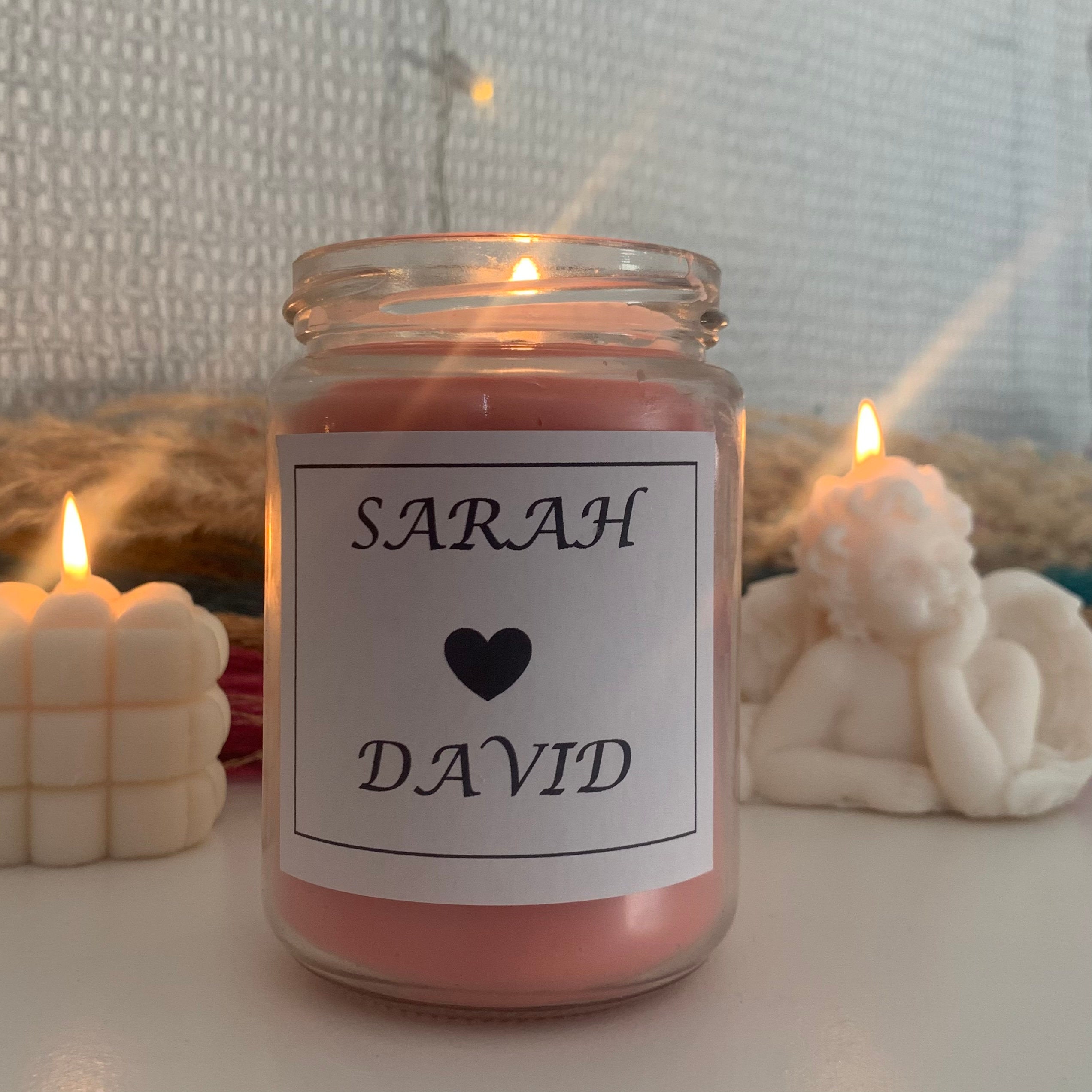 Personalised Valentines Day Gift Personalised Soy Candle Cute Couple Candle  Cute Gift 