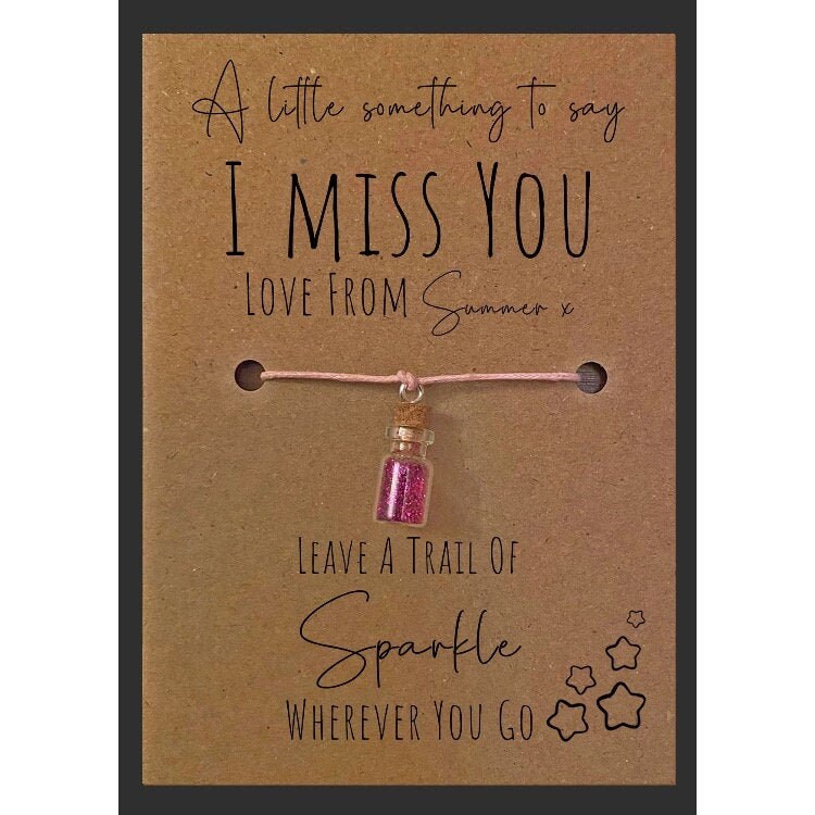 I MISS YOU Gift Wish Bracelet Best Friend Gift School Etsy