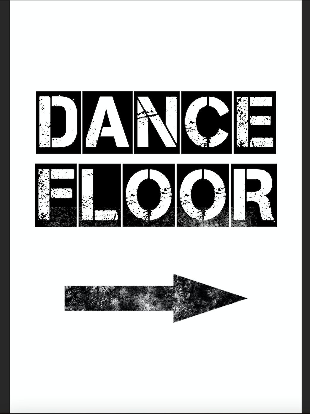 Dance Floor Sign Art Print Wall Art Dance Floor Picture Etsy