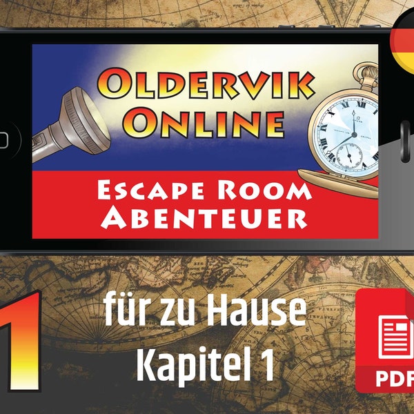 Oldervik Online, Escape Room Spiel: Kapitel 1 - Ein Smaragd in Gefahr | Escape Room Rätsel für zu Hause | Online Escape Room | Bastelspaß