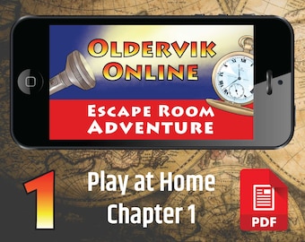Oldervik Online, Escape Room Game: Kapitel 1 - Ein Juwel in Gefahr | Ein druckbares Escape Room Puzzle-Spiel | Online Escape Room | Familienspaß