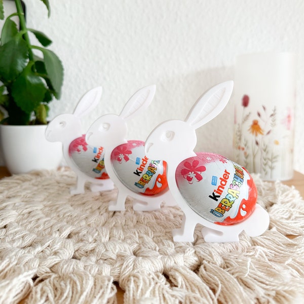 Ostereier Hase, Osterhase, Eierhalter, Überraschungsei, Schokoladenei Halter, Ostergeschenk Kinder, Osternest, Ostermitbringsel, 3D Druck