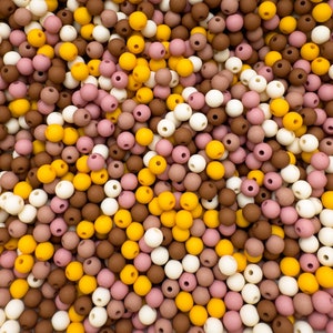 Acrylic beads matte Ø 6 mm *12g approx. 100 pieces* Autumn Mix (20.75EUR/100g)