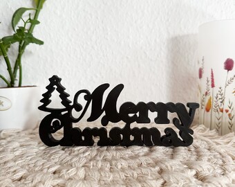 Merry Christmas Line Art Decoration, Lettering Decoration, Minimalist Decoration, 3D Print, 3D Decoration Line Art, 3D Decoration, Home Decoration