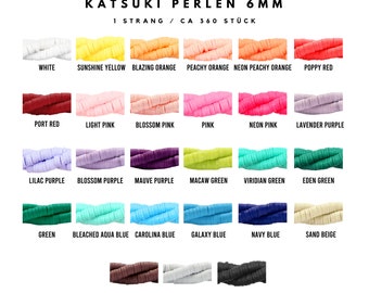 Katsuki Perlen Ø 6mm *1 Strang ca. 360 Stück* Farbauswahl