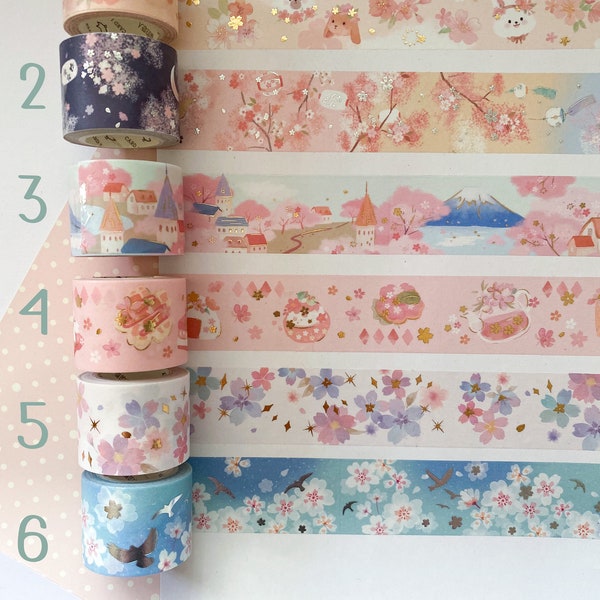 Washi Tape Gold Foil Rosa, Bullet Journal Planer Sakura Scrapbooking