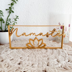 Namaste decoration stand, lettering decoration, minimalist decoration, 3D print, 3D decoration line art, 3D decoration, home decoration, gift idea
