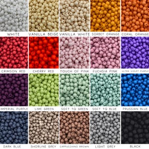 Acrylic beads matte Ø 6 mm *12g approx. 100 pieces* color selection (20.75EUR/100g)