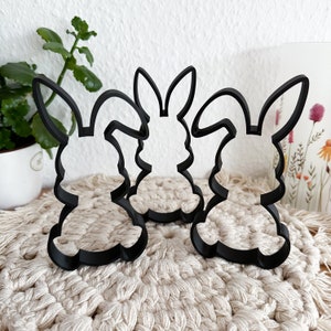 Easter Bunny Line Art Decoration, Easter Bunny, Easter Bunny Set, Spring Decoration, Easter Gift, Easter Decoration, Easter Souvenir, 3D Print