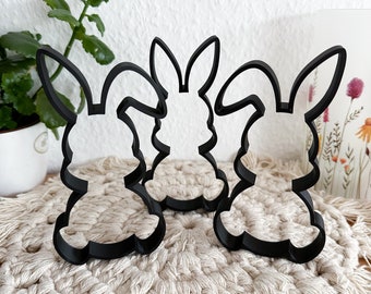 Easter Bunny Line Art Decoration, Easter Bunny, Easter Bunny Set, Spring Decoration, Easter Gift, Easter Decoration, Easter Souvenir, 3D Print