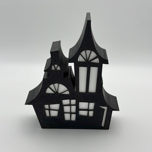 Halloween decoration haunted house, scary house, glowing decoration, glowing decoration, 3D print, ghosts, monsters, spooky