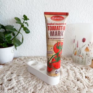 Tube holder, holder for tubes such as mustard or tomato paste, kitchen organizer, kitchen storage, storage, pantry