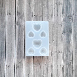 Silicone mold resin mold for pendant heart, keychains