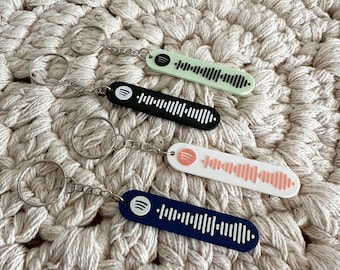 Spotify Code Keychain, Personalized Keychain, Gift for Christmas, Birthday, Gift Idea, 3D Printed