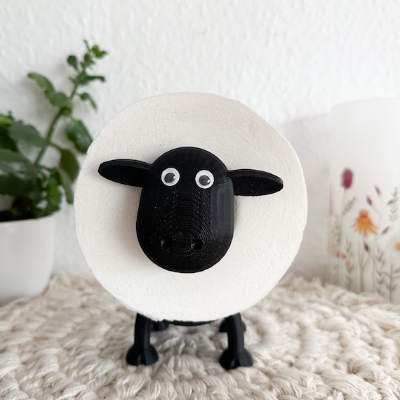 Porta Carta Igienica A Forma Di Pecora - Design Divertente, Per Rotoli Standard 42 Mm - Foto 7