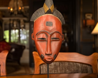 African Baule Mask 126 on Display Stand