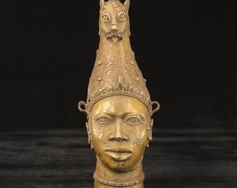 African Benin Ile-Ife Bronze 42 - Magnífica artesanía del pueblo de Benin de Nigeria.