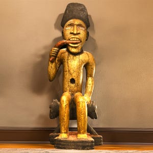 African Bakongo Fatherhood Statue 26