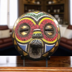 African Baluba Mask on Display Stand 68 from Congo