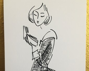 Postal, postal de arte, dibujo de postal, tarjeta de felicitación