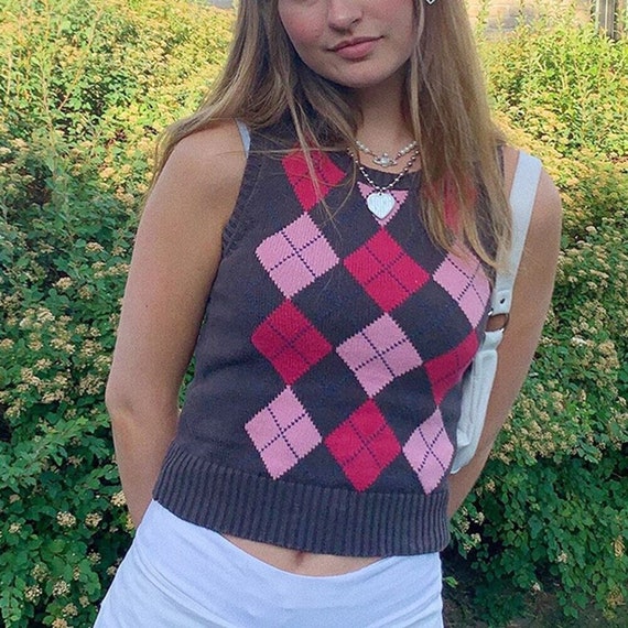 vintage plaid sweater