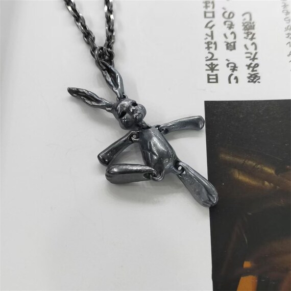 Gothic Details about   925 Solid Sterling Silver Rabbit's Foot Unique Necklace Pendant 